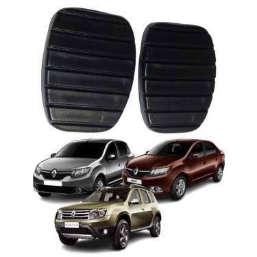 Imagem de Kit Capa Pedal Embreagem E Freio Duster Logan Sandero 14/