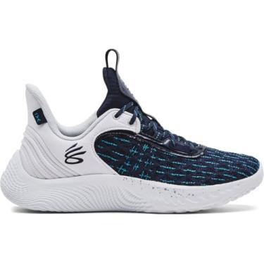 Imagem de Under Armour Tênis de basquete Curry Flow 9 Team, Azul marinho/branco, 10 Women/8.5 Men