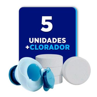 Imagem de Pastilha 5 em 1 limpeza de piscina 200g 5 unidades com clorador - ASTR