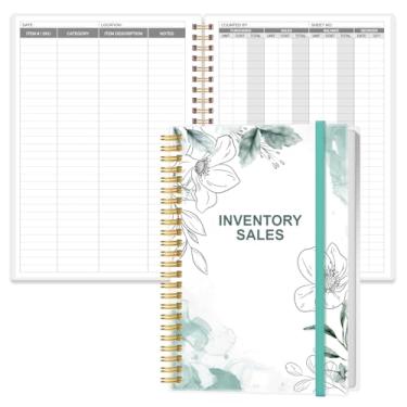 Imagem de Livro de registro de inventário e vendas para pequenas empresas – livro contábil de inventário, caderno de inventário, livro rastreador de pedidos para compras, vendas e reabastecimentos, 14,7 cm x