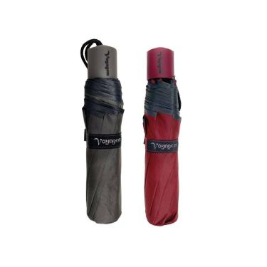 Imagem de Kit 02 Guardas-Chuva Reforçado Voyagem Vermelho E Preto 010L