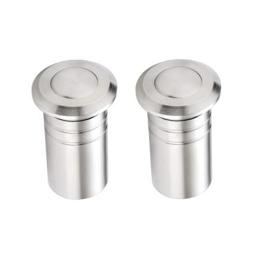 Imagem de TOGU SUS304 Protetor de poeira de trava de porta de aço inoxidável, parafuso nivelado à prova de poeira para portas francesas, portas compostas, portas de madeira, acabamento em aço inoxidável