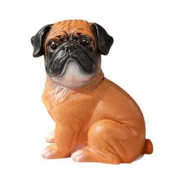 Imagem de Bothyi Caixa de lenços em formato de pug 22x13x17,5 cm, estátua de cachorro, bar, presentes multifuncionais, decoração, escultura de animal engraçado,
