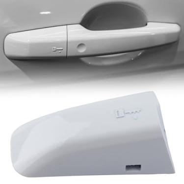 Imagem de FINMOKAL Tampa da maçaneta da porta direita frontal direita do lado do motorista compatível com Range Rover Sport 2013-2021/Evoque/LR Discovery Sport/ LR5 (branco)