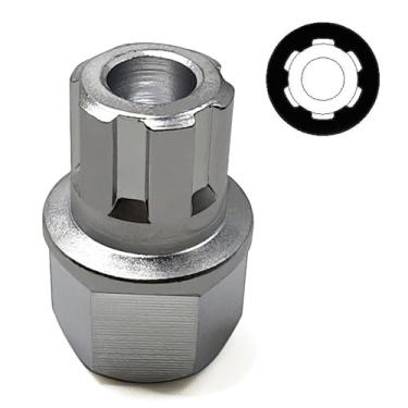 Imagem de JEUCLEL Chave de porca de trava de roda 51/6PT - Compatível com VW, Audi e mais, ferramenta de remoção de porca de pino antifurto
