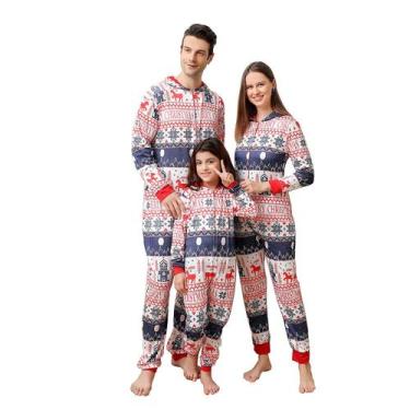 Imagem de Pijamas ANGELGGH Family Matching Christmas, macacão de Natal