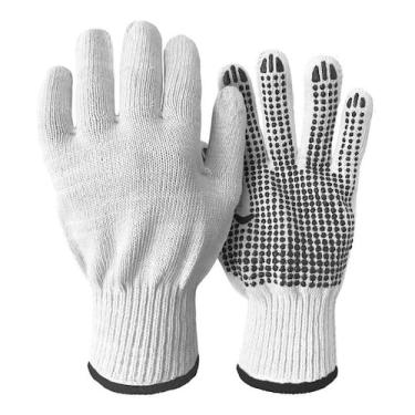 Imagem de 12 Pares Luva Tricotada Pigmentada De Segurança Epi Obra - plastcor