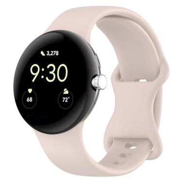 Imagem de iPANWEY Pulseira de silicone macio compatível com Google Pixel Watch 4, 3, 2, 1, masculina e feminina, respirável, durável para Google Pixel Watch séries 1, 2, 3, 4, 4 de 45 mm e 41 mm