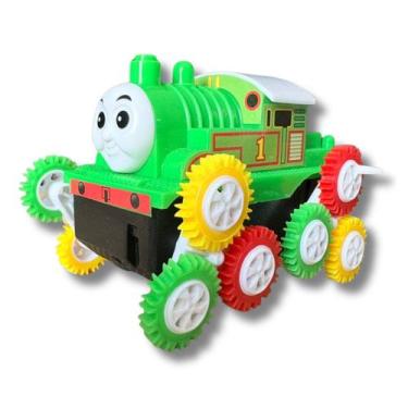 Imagem de Miniatura Mini Locomotiva Trem Thomas Maluco Cambalhota - Toy King, Ve