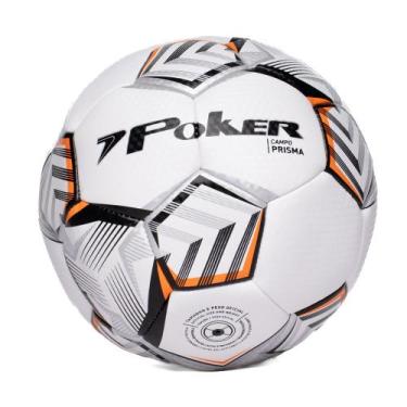 Imagem de Bola Poker Futebol Training Prisma PVC Soft Branco/Prata, Branco, Prat