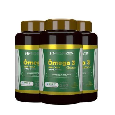 Imagem de 3x omega 3 240caps epa 540mg + dha 360mg hf suplementos
