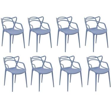 Imagem de Conjunto 8 Cadeiras Allegra Pp Azul Caribe