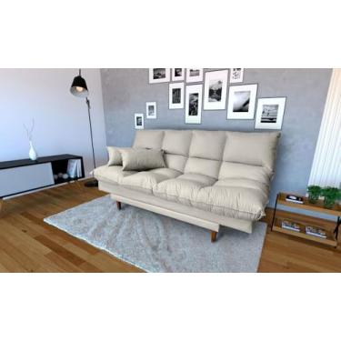 Imagem de Sofá Cama Andorra Corano Gelo Multifuncional 3 em 1 Sala de Estar Aconchegante Casa Imperial