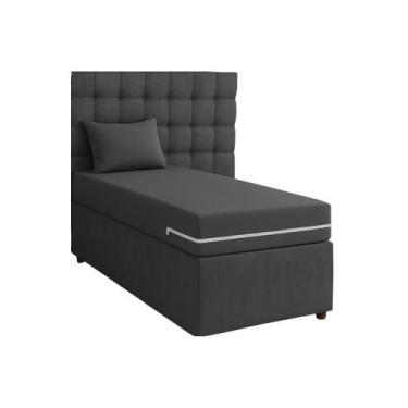 Imagem de Capa Colchão Solteiro com Zíper Bali - Adomes, Cinza