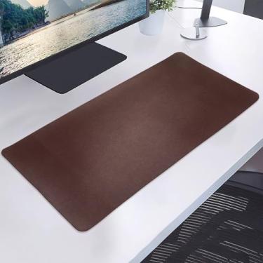 Imagem de Protetor de mesa de couro PU antiderrapante de 59,9 cm x 30 cm, à prova d'água, tapete de mouse pad ultrafino, para escritório e casa