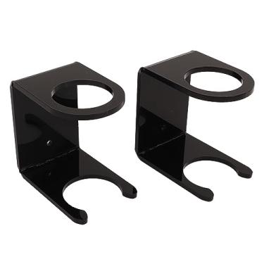 Imagem de Suporte de parede para taco de beisebol, armazenamento seguro, simples e elegante, 2 peças, estrutura sólida, acrílico, multifuncional, suporte de taco de beisebol para estádio (preto)