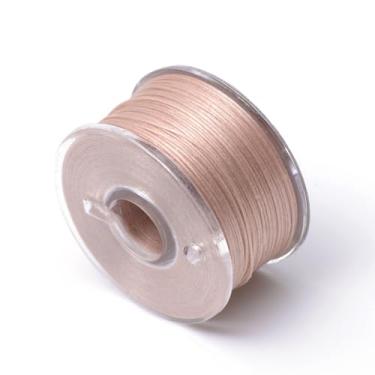 Imagem de 50 jardas/rolo 0,1 mm cordão de contas de nylon escuro salmão chinês nó corda amizade corda corda para artesanato DIY Kumihimo pulseiras macramê fabricação suprimentos