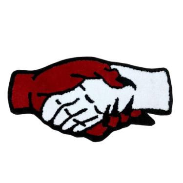 Imagem de LAKEA Monster Handshake Tufting Tapete Estético Banheiro Antiderrapante Tapete Espesso Fofo Halloween Engraçado Quarto Casa Decoração Quente (35,4 x 46 cm)