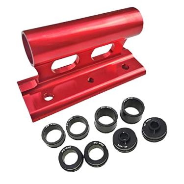Imagem de Newmind Rack leve para bicicleta para cama de caminhão, tipo de montagem em garfo, liberação rápida ou 15 x 100/110 mm, adaptadores M12 x 100 mm a partir do eixo do suporte de telhado para carro – Vermelho