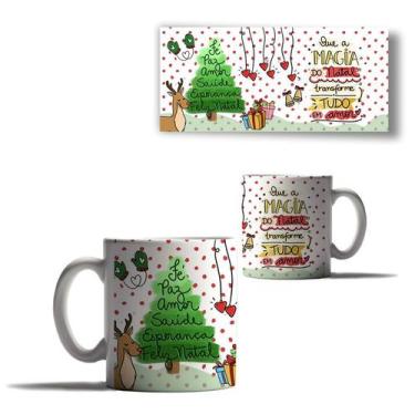 Imagem de Caneca Porcelana Mensagens Natalinas Natal Amor Presente 2 - Enjoy Sho