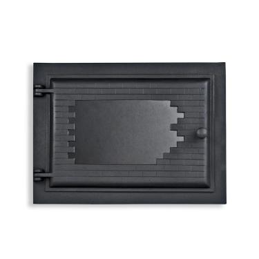 Imagem de Porta Forno Ferro Fundido Com Vidro Libaneza 31,5x46cm