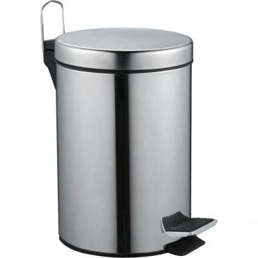 Imagem de Lixeira Redonda 5 Litros Inox Cinza Vonder