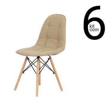 Imagem de Conjunto 6 Cadeiras Eames Dsw Botonê Fendi