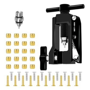 Imagem de HSOKEW Kit de freio hidráulico para bicicleta, ferramenta de inserção de agulha de bicicleta, cortador de linha de mangueira de freio a disco hidráulico e dispositivo de entrada de tubulação de linha