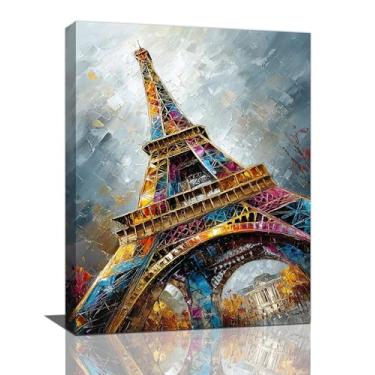 Imagem de Arte de parede da Torre Eiffel de Paris Arquitetura de Paris Decoração de parede em tela Europa Cidade Torre Eiffel pinturas impressão arte decorações emolduradas presentes para sala de estar quarto
