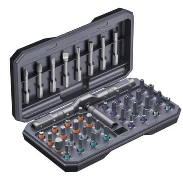 Imagem de Kit de chave de fenda com catraca AMIR 42 em 1 com 40 bits magnéticos