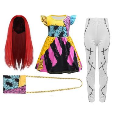 Imagem de Costume nezababy Sally Dress, peruca, bolsa, meia-calça para meninas d