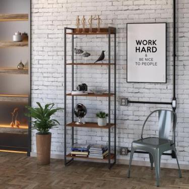 Imagem de Estante Multiuso 05 Prateleiras 187x60cm Dynamica - Compace Decor, Nog
