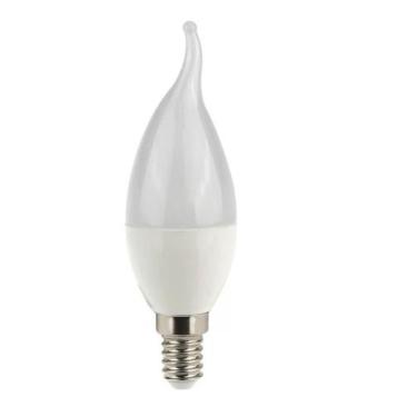 Imagem de Lampada Led Vela Leitosa Bico Torto 4,5W E14 Branco Quente - EMBULED, 