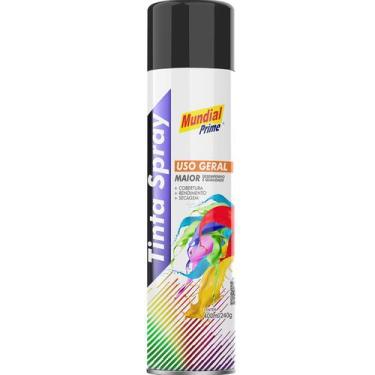Imagem de Tinta Spray Uso Geral Preto Fosco 400ml Mundial Prime