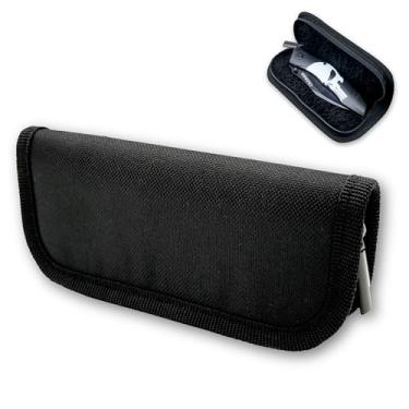 Imagem de Bolsa de faca de nylon para canivetes dobráveis – Organizador de equipamentos EDC portátil com bolso com zíper, serve para lâminas de 7,6 a 12,7 cm
