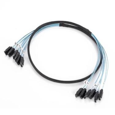 Imagem de Conjunto De Cabos SATA 3.0 6 Portas 7 Pinos Para 7 Pinos 12Gbps Cabo H
