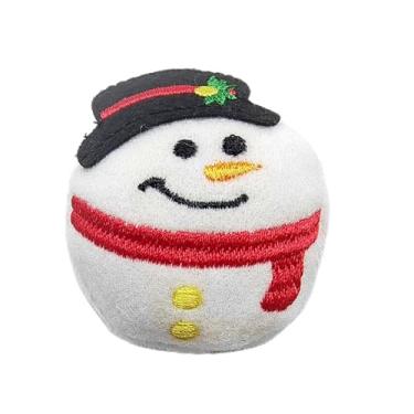 Imagem de Broche fofo de pelúcia de Natal com desenho animado 】Broche de pelúcia Kawaii para roupas e bolsas - Acessório de decoração festiva de férias com fecho de segurança, width: 2.09inches, Metal, não