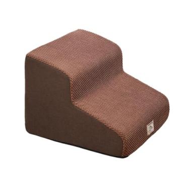 Imagem de Baoblaze Escada para animais de estimação com 2 níveis, rampa para cães, versátil e confortável, com inclinação suave, ideal para cães idosos, filhotes e, CafÉ