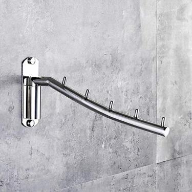 Imagem de Gancho de roupas, gancho giratório de aço inoxidável para roupas de hotel, swing, vara, gancho móvel, toalha de banheiro, varão, varal, varal de roupas