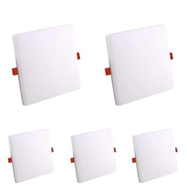 Imagem de Kit 5x Painel Plafon Frameless Borda Infinita Sobrepor Ou Embutir Quadrado 22x22 36W 6500K Bivolt