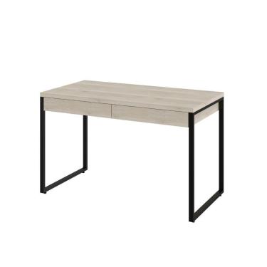 Imagem de Mesa Kuadra Office 120x60x75cm C-02 Gavetas Snow - Est.preta Snow - Est.preta
