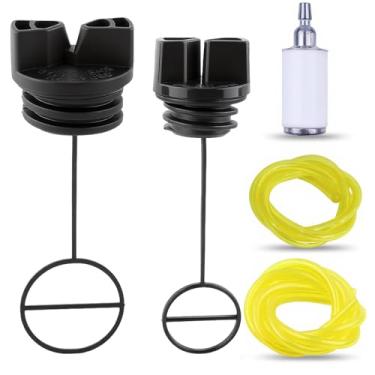 Imagem de AZXX Kit de tampa de combustível de óleo a gás para peças de motosserra Poulan, 577858501 tampa de combustível para peças de motosserra artesanal com filtro de combustível e linha de combustível