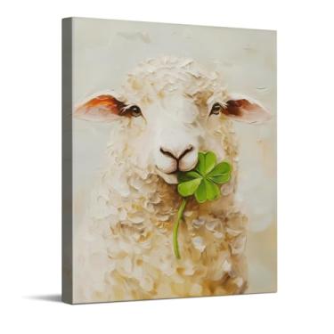 Imagem de Kiss Me I'm Irish Impressão de arte tipográfica, arte de parede em tela St Patirck Day, decoração de parede de St Patirck Day para bar doméstico, presente de bênção irlandesa, pôster verde emoldurado