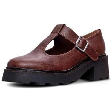 Imagem de Loafer Mary Jane Carrano Tratorado Couro 486033-Feminino