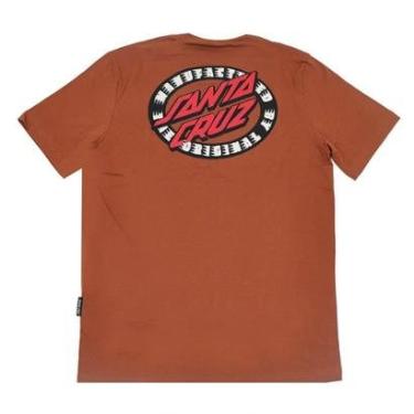 Imagem de Camiseta Santa Cruz MFG Oval Dot - Marrom-Masculino