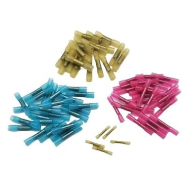 Imagem de Conector de fio rápido termorretrátil terminal de extremidade de crimpagem impermeável 100 peças BHT0.5 BHT1.25 BHT2 BHT5 0,3-6mm² AWG22-10 junta de cobre