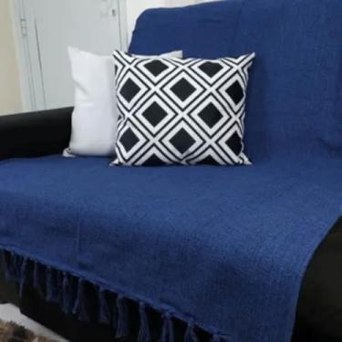Imagem de Capa para sofá-cama misto 220 x 150 cm Capa protetora decorativa (AZUL)