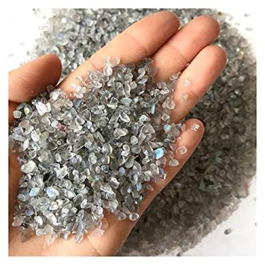 Imagem de Home Collections Pedra da Lua Cinza Cristal Quartzo Pedra de Cascalho Pedra Preciosa Tanque de Peixes Vaso de Flores Jardim Ornamento de Casa Budismo (Cor: 2-6 mm 50g)