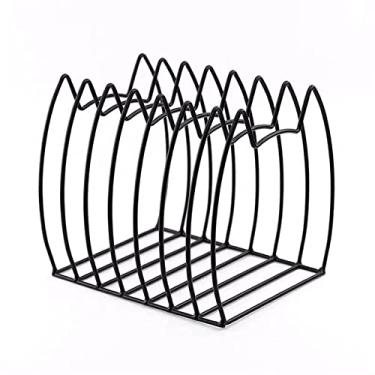 Imagem de File Sorters Magazine Bookends Books Stand Holder Bookshelf Desktop Storage Organizer Shelf (Cor: Preto)