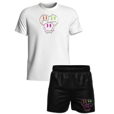 Imagem de Kit Camiseta 100% Algodão Premium e Short Tactel Com Bolsos-Masculino